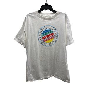 Vintage Deadstock 80's Ryder Athletic Club White T-Shirt XL